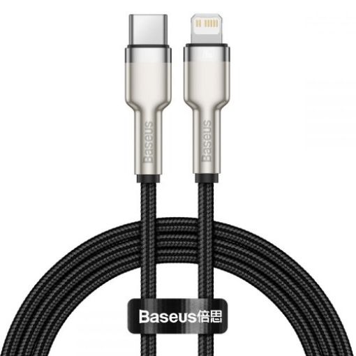 Obrázek Baseus Cafule Series nabíjecí / datový kabel USB-C na Lightning PD 20W 2m, černá