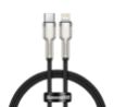 Obrázek Baseus Cafule Series nabíjecí / datový kabel USB-C na Lightning PD 20W 2m, černá