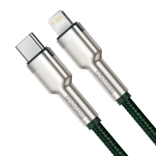 Obrázek Baseus Cafule Series nabíjecí / datový kabel USB-C na Lightning PD 20W 2m, zelená