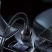 Obrázek Baseus PPS adaptér do automobilu s displejem USB-C + USB-A 45W, šedá