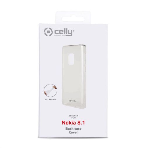 Obrázek Celly zadní kryt Gelskin pro Nokia 8.1, transparentní