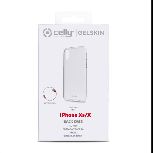 Obrázek Celly zadní kryt Gelskin pro iPhone XS / X, transparentní