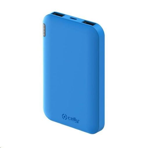 Obrázek Celly powerbanka Energy, 5000 mAh, 2x USB, modrá