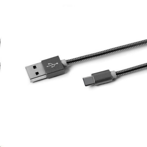 Obrázek Celly datový kabel USB-C kovový, délka 1 m, černá