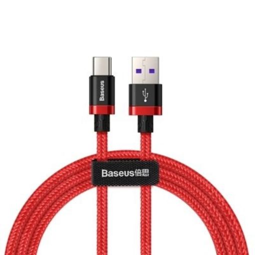 Obrázek Baseus nabíjecí / datový kabel HW Flash Charge USB-C 40W 2m, červená