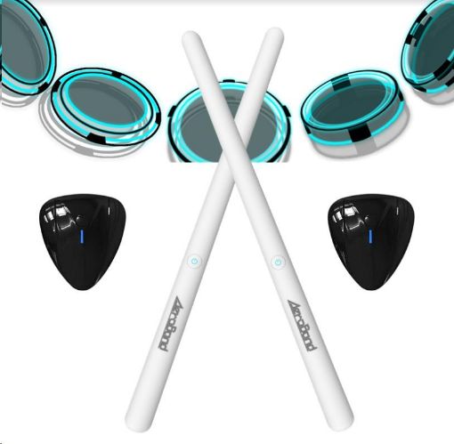 Obrázek Smart Bubnovací Paličky AeroBand PocketDrum 2 KIT  + senzor na nohu - bílé