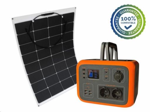 Obrázek Viking bateriový generátor AC600, 600W, oranžová + solární panel LE100