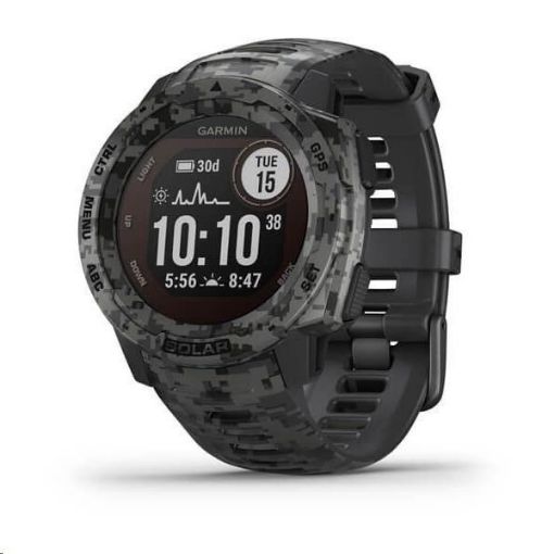 Obrázek Garmin GPS sportovní hodinky Instinct Solar Camo Black Optic