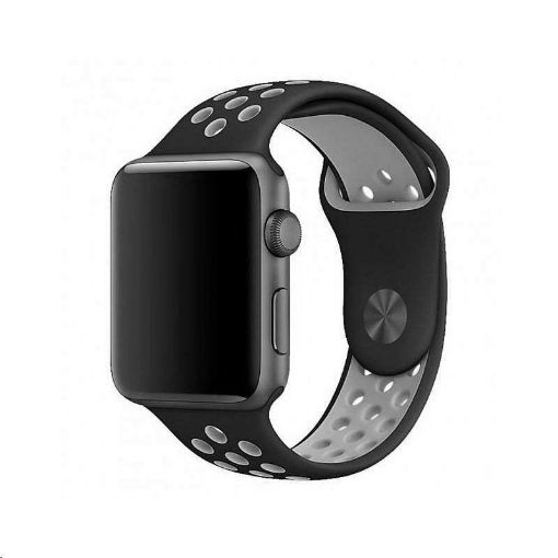 Obrázek COTEetCI sportovní děrovaný řemínek pro Apple Watch 42 / 44mm černá-šedá