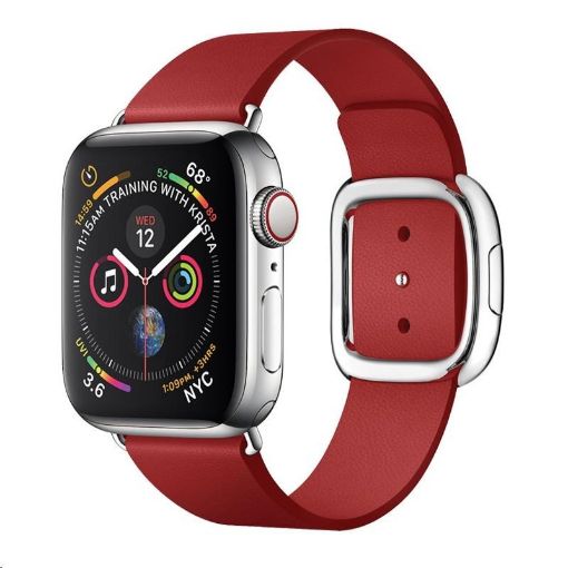 Obrázek COTEetCI kožený magnetický řemínek Nobleman pro Apple Watch 38 / 40mm červená