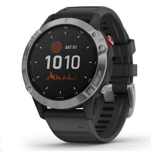 Obrázek Garmin fenix6 Solar, Silver/Black Band