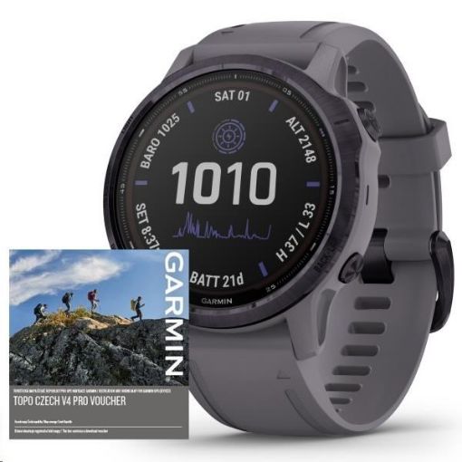 Obrázek Garmin fenix6S PRO Solar, Amethyst/Shale Band (MAP/Music)