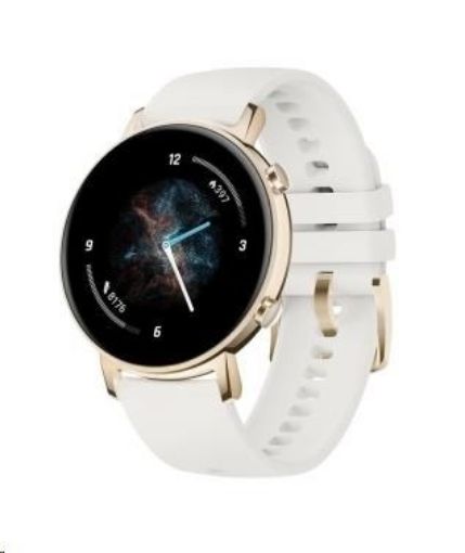 Obrázek Huawei Watch GT 2, 42 mm, bílá, béžový řemínek