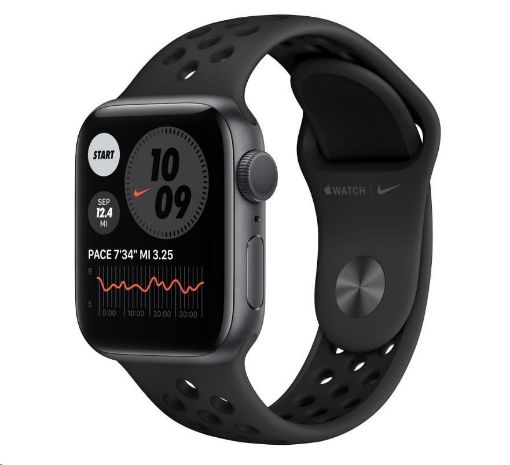 Obrázek APPLE Watch Nike Series 6 GPS, 40mm vesmírně šedé hliníkové pouzdro + antracitový/černý Nike sport řemínek