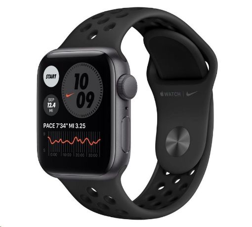 Obrázek APPLE Watch Nike SE GPS, 40mm vesmírně šedé hliníkové pouzdro + antracitový/černý Nike sport řemínek