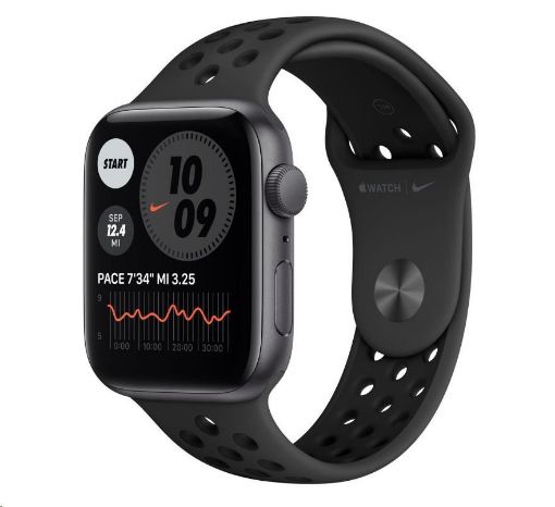 Obrázek APPLE Watch Nike SE GPS, 44mm vesmírně šedé hliníkové pouzdro + antracitový/černý Nike sport řemínek