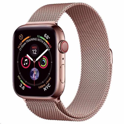 Obrázek COTEetCI ocelový magnetický řemínek pro Apple Watch 38 / 40mm růžově-zlatý