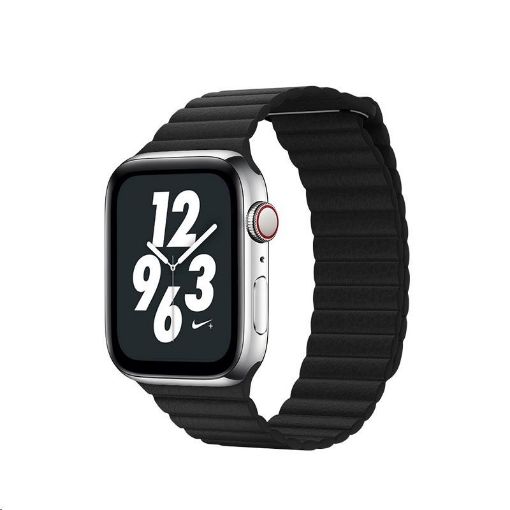 Obrázek COTEetCI kožený magnetický řemínek Loop Band pro Apple Watch 38 / 40mm černý