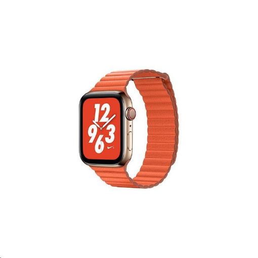 Obrázek COTEetCI kožený magnetický řemínek Loop Band pro Apple Watch 38 / 40mm oranžový