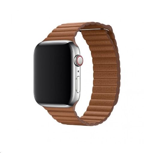 Obrázek COTEetCI kožený magnetický řemínek Loop Band pro Apple Watch 38 / 40mm hnědý