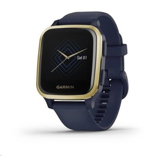 Obrázek Garmin GPS sportovní hodinky Venu Sq Music, LightGold/Blue Band