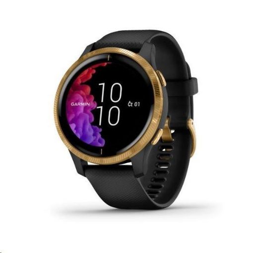 Obrázek Garmin GPS sportovní hodinky Venu Gold/Black Band