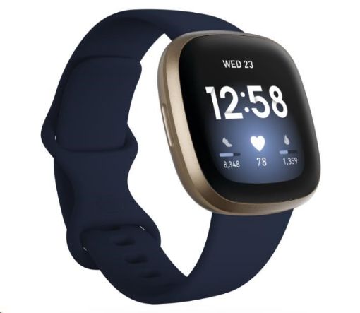 Obrázek Fitbit Versa 3 - Midnight/Soft Gold Aluminum