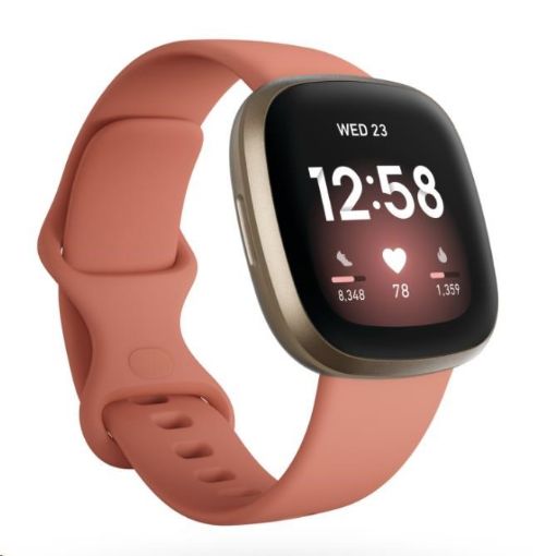 Obrázek Fitbit Versa 3 - Pink Clay/Soft Gold Aluminum