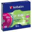 Obrázek VERBATIM CDRW 5 pack 700MB 8-12x Slim Color/HiSpee