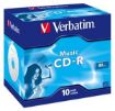 Obrázek VERBATIM CDR 10 pack 700MB jewel audio color