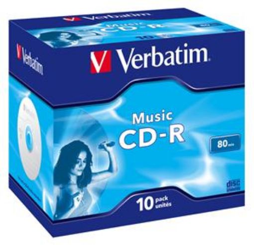 Obrázek VERBATIM CDR 10 pack 700MB jewel audio color