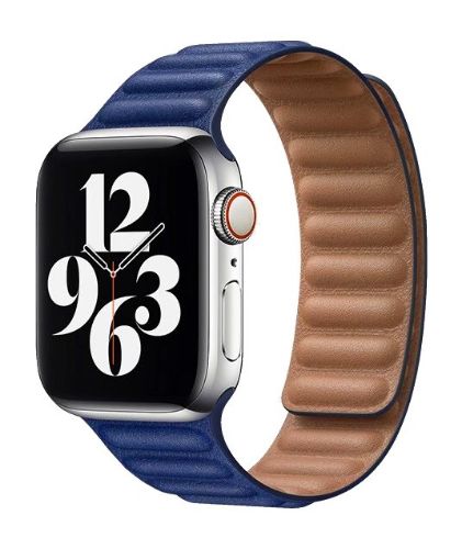 Obrázek COTEetCI Double Suction kožený pásek pro Apple Watch 38 / 40mm tmavě modrá