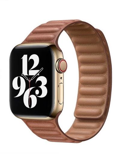 Obrázek COTEetCI Double Suction kožený pásek pro Apple Watch 38 / 40mm hnědá