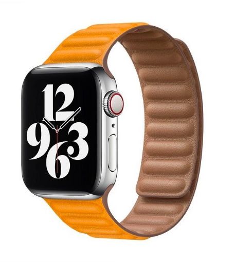 Obrázek COTEetCI Double Suction kožený pásek pro Apple Watch 38 / 40mm žlutá