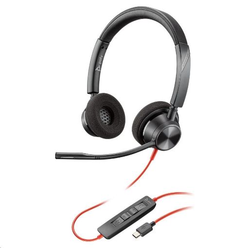 Obrázek POLY náhlavní souprava BLACKWIRE 3320 MS, USB-C, stereo