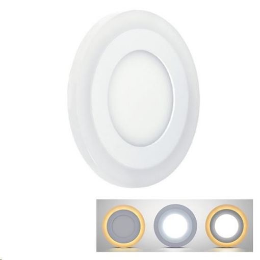 Obrázek Solight LED podsvícený panel, podhledový, 6W+3W, 400lm, 4000K, kulatý