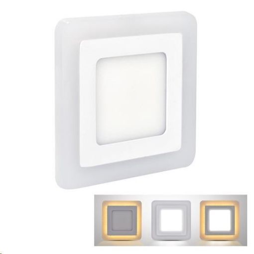 Obrázek Solight LED podsvícený panel, podhledový, 6W+3W, 400lm, 4000K, čtvercový