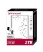 Obrázek TRANSCEND externí HDD 2,5" USB 3.0 StoreJet 25A3, 2TB, White (nárazuvzdorný, 256-bit AES)