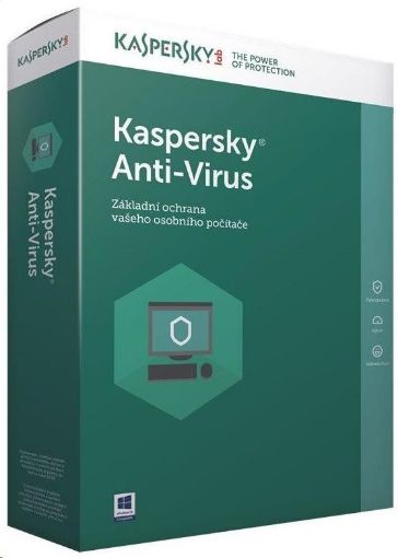 Obrázek Kaspersky Anti-Virus CZ, 3PC, 2 roky, nová licence, elektronicky
