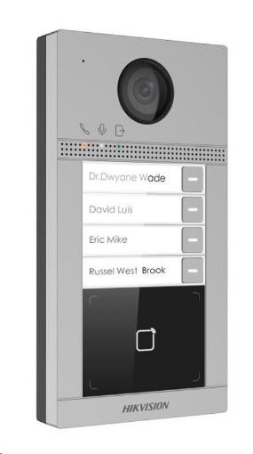 Obrázek HIKVISION DS-KV8413-WME1, pro povrchovou montáž, zápustná montáž možná po dokoupení krabičky viz.přísluš, čytři tlačítka