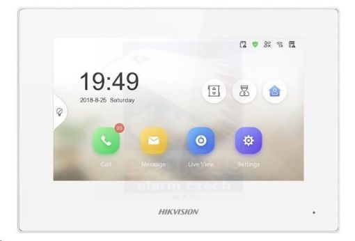 Obrázek HIKVISION DS-KH6320-WTE1, monitor pro videotelefon, Wifi, PoE, bílý