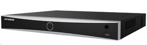 Obrázek HYUNDAI NVR, 16 kanálů, 2x HDD(až 8TB), 16x PoE (200W), 4K UHD, 2xUSB, 1xHDMI a 1xVGA, BNC, 4xDI, 1xDO, audio, analytika