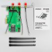 Obrázek AXAGON PCEM-E3, PCIe - mini PCIe adaptér, SIM slot + 3x SMA konektor