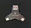 Obrázek Viking USB Flash disk 3.0 4v1 s koncovkou Lightning/Micro USB/USB/USB-C, 64 GB, černá