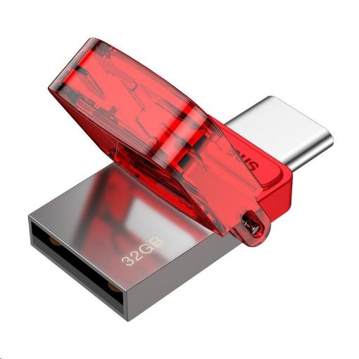 Obrázek Baseus Red-Hat Type-C USB Flash Disk, 32GB Tarnish Body + Red Cover