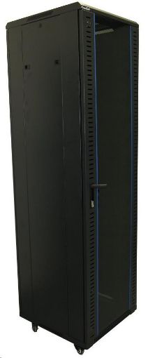 Obrázek XtendLan 19" stojanový rozvaděč 42U,  h=800mm, bezpečnostní sklo, nosnost 500kg,vč.koleček,černý
