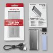 Obrázek AXAGON EEM2-SG2, USB-C 3.2 Gen 2 - M.2 NVMe & SATA SSD kovový RAW box, bezšroubkový