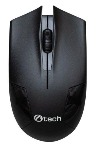 Obrázek C-TECH myš WLM-08, bezdrátová, 1200DPI, 3 tlačítka, USB nano receiver, černá