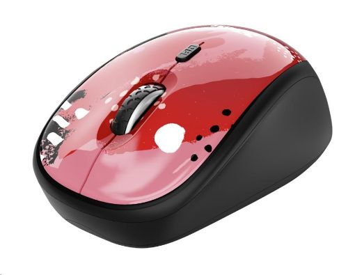 Obrázek TRUST myš YVI Wireless Mouse, optická, červená