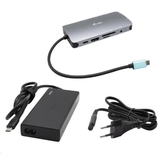 Obrázek i-tec USB-C Metal Nano Dock HDMI/VGA with LAN + PD 100 W + zdroj 77W (PD 65W)